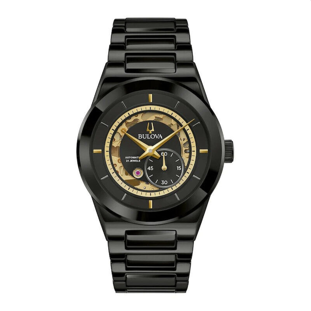 Bulova Men's 98A291 Millennia Black Stainless Steel Watch