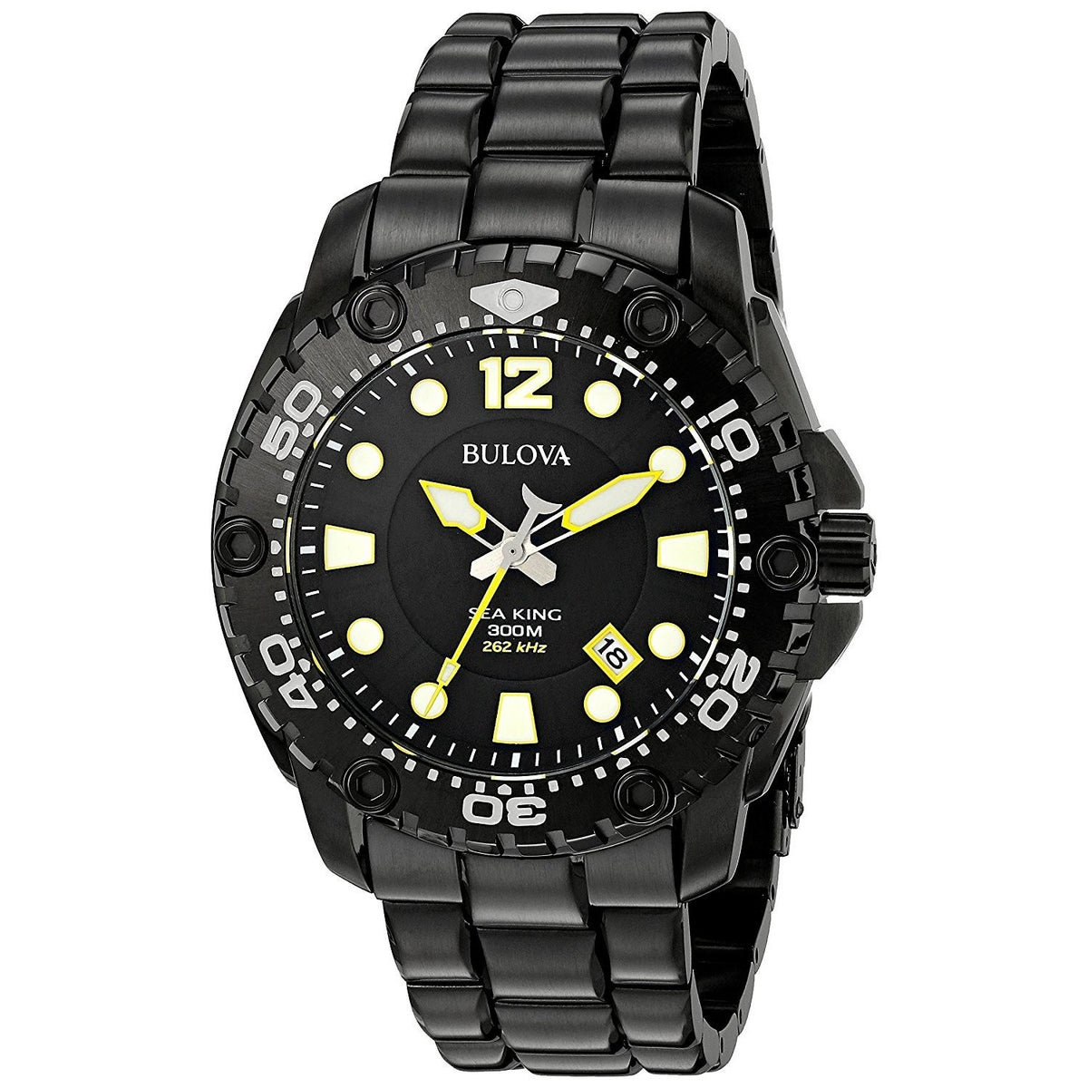 Bulova Men&#39;s 98B242 Sea King Black Stainless Steel Watch