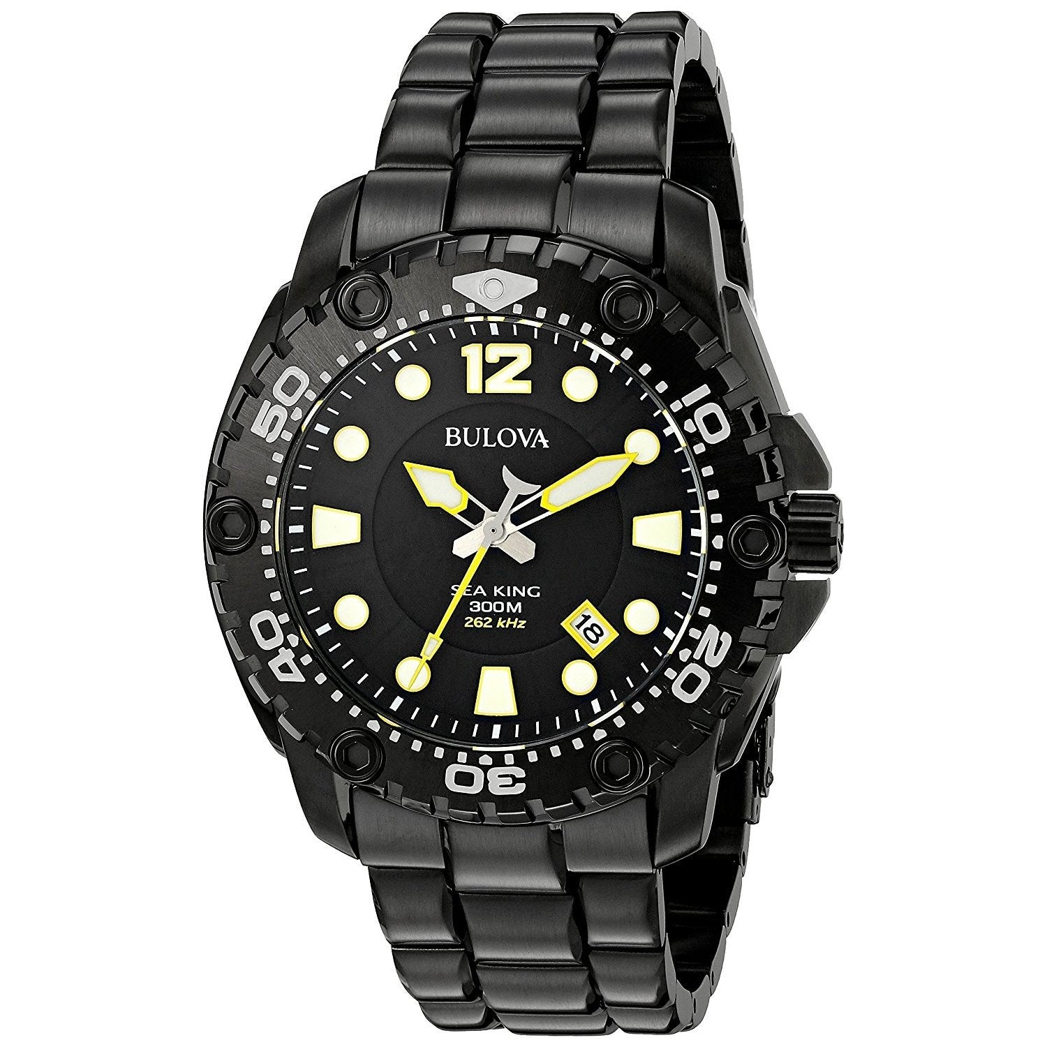 Bulova Men s 98B242 Sea King Black Stainless Steel Watch Bezali