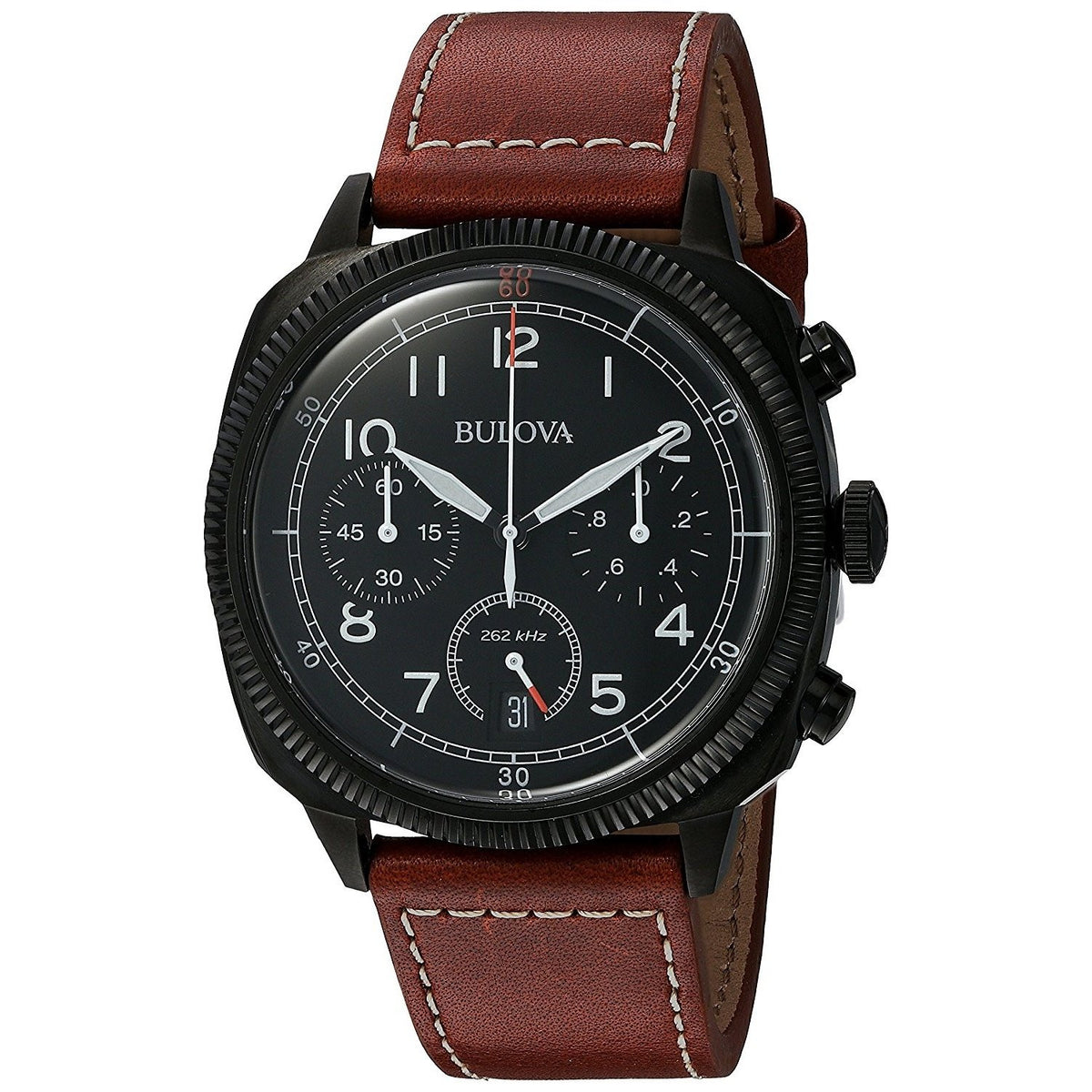 Bulova Men&#39;s 98B245 Classic Chronograph Brown Leather Watch