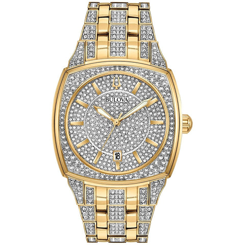 Bulova Men's 98B323 Crystal Gold-Tone Stainless Steel Watch