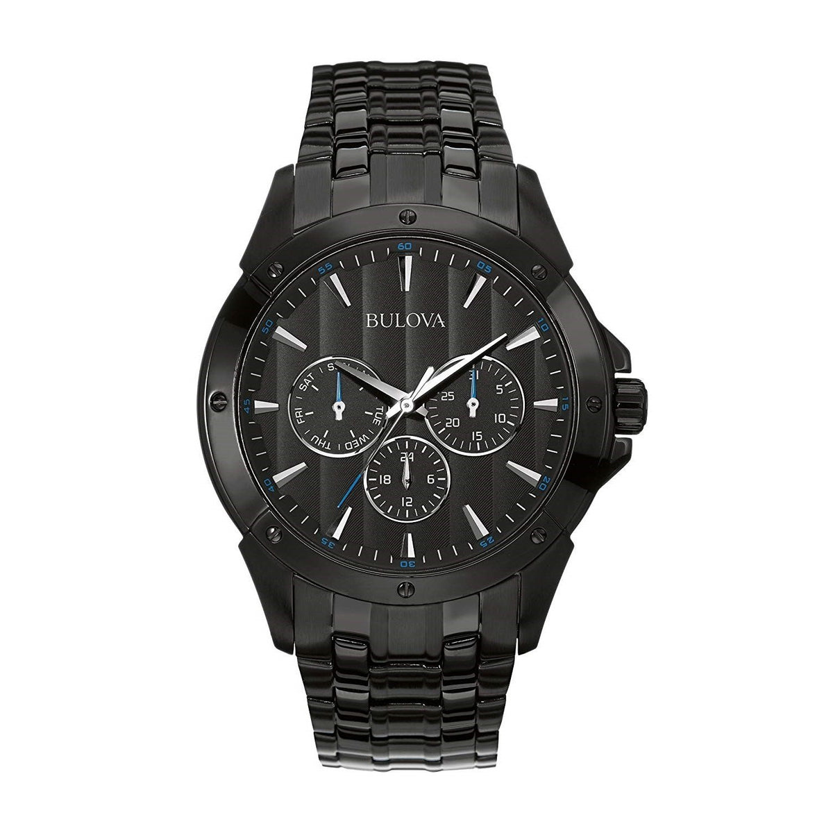 Bulova Men&#39;s 98C121 Classic Black Stainless Steel Watch