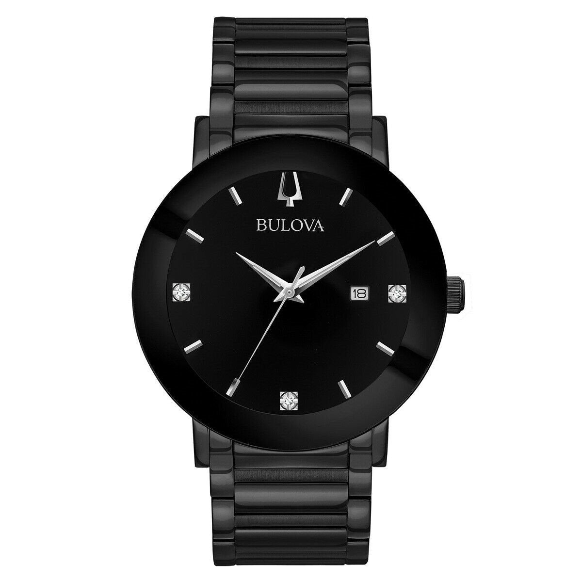 Bulova Men&#39;s 98D144 Modern Black Stainless Steel Watch