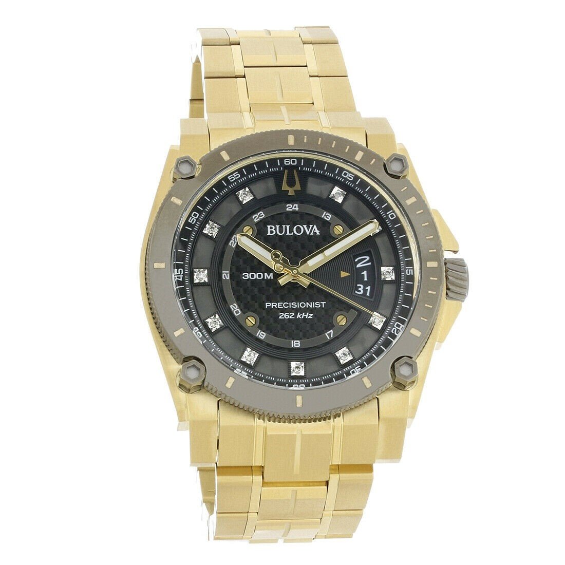 Bulova Men&#39;s 98D156 Precisionist Gold-Tone Stainless Steel Watch
