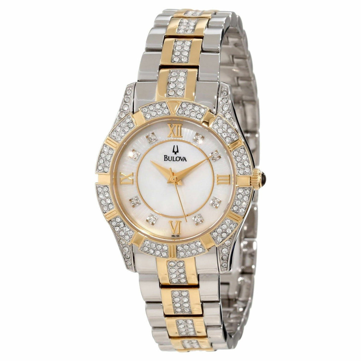 Bulova Women&#39;s 98L135 Crystal Two-Tone Stainless Steel with Sets of Crystal Watch