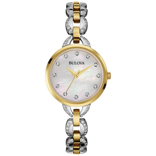 Bulova Women's 98L206 Crystal Two-Tone Stainless Steel Watch