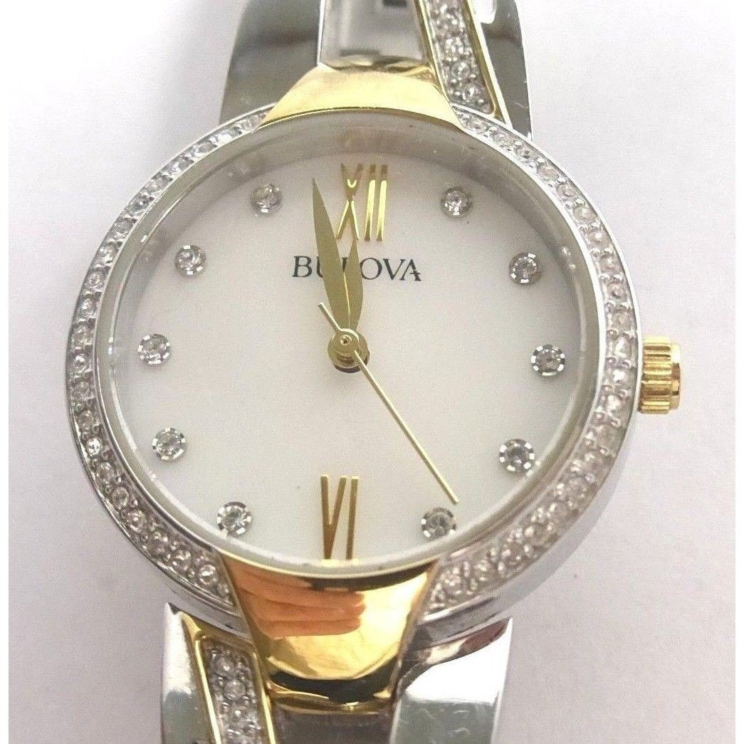 Bulova Women&#39;s 98L227 Bulova Crystal Two-Tone Stainless Steel Watch