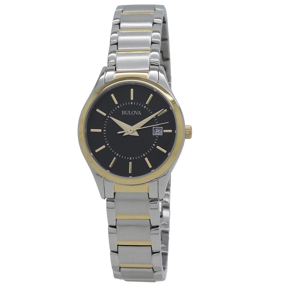 Bulova Women&#39;s 98M127 Crystal Two-Tone Stainless Steel Watch