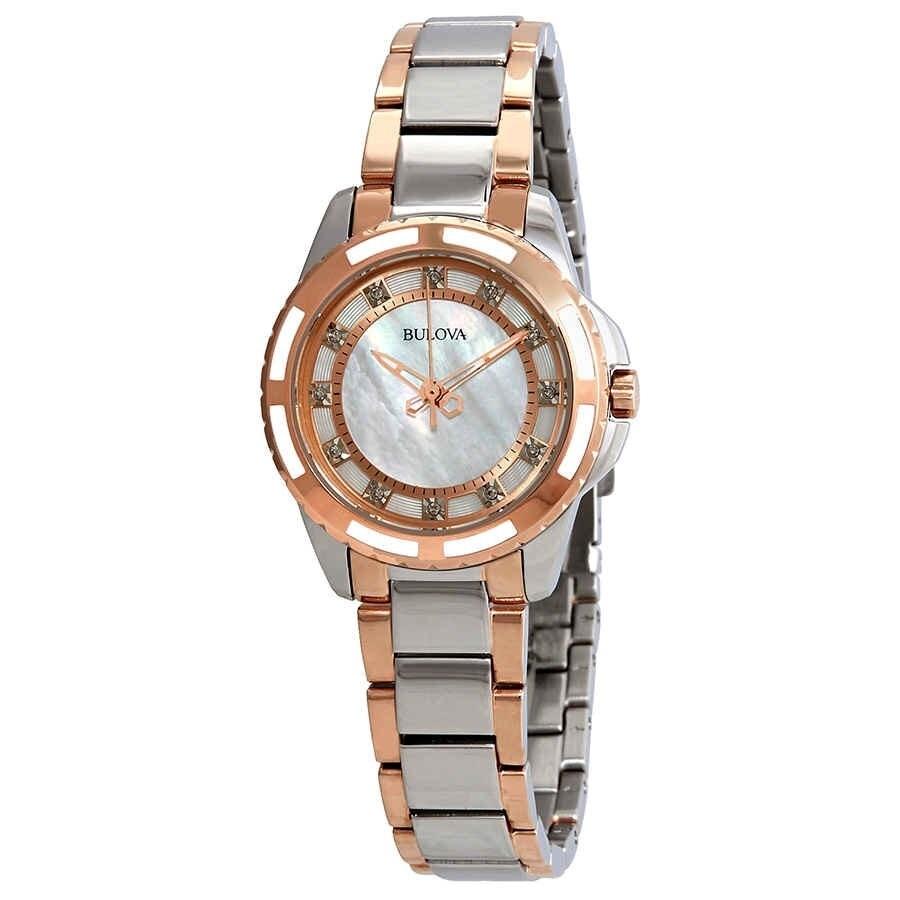 Bulova Women&#39;s 98P134 Diamond Two-Tone Stainless Steel Watch
