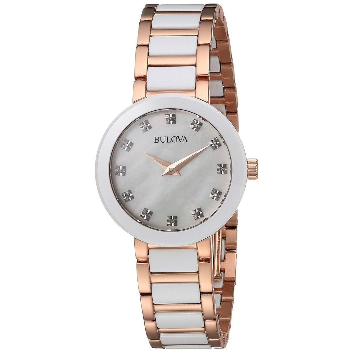 Bulova Women&#39;s 98P160 Crystal Crystal Two-Tone Stainless Steel Watch