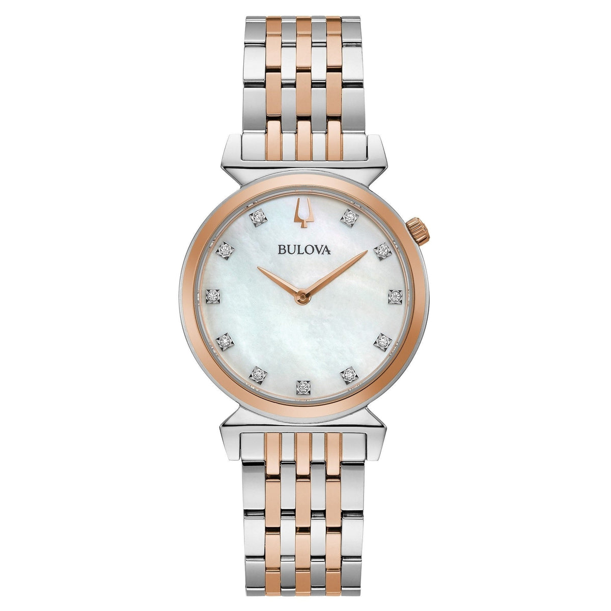Bulova Women&#39;s 98P192 Regatta Diamond Two-Tone Stainless Steel Watch
