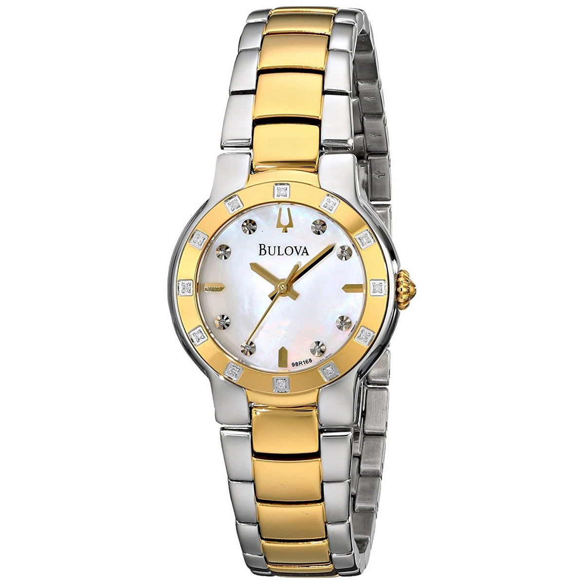 Bulova Women&#39;s 98R168 Diamond Two-Tone Stainless Steel Watch