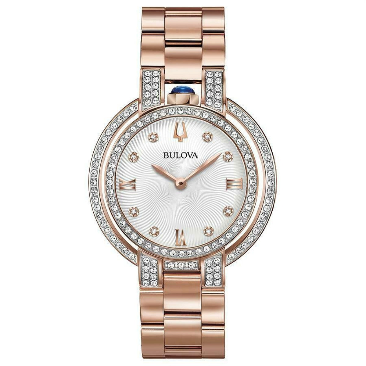 Bulova Women&#39;s 98R250 Rubaiyat Rose-Tone Stainless Steel Watch