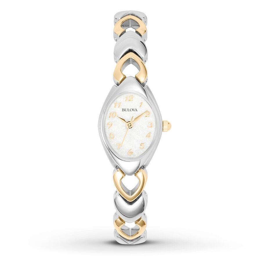 Bulova Women&#39;s 98V02 Dress Two-Tone Stainless Steel Watch