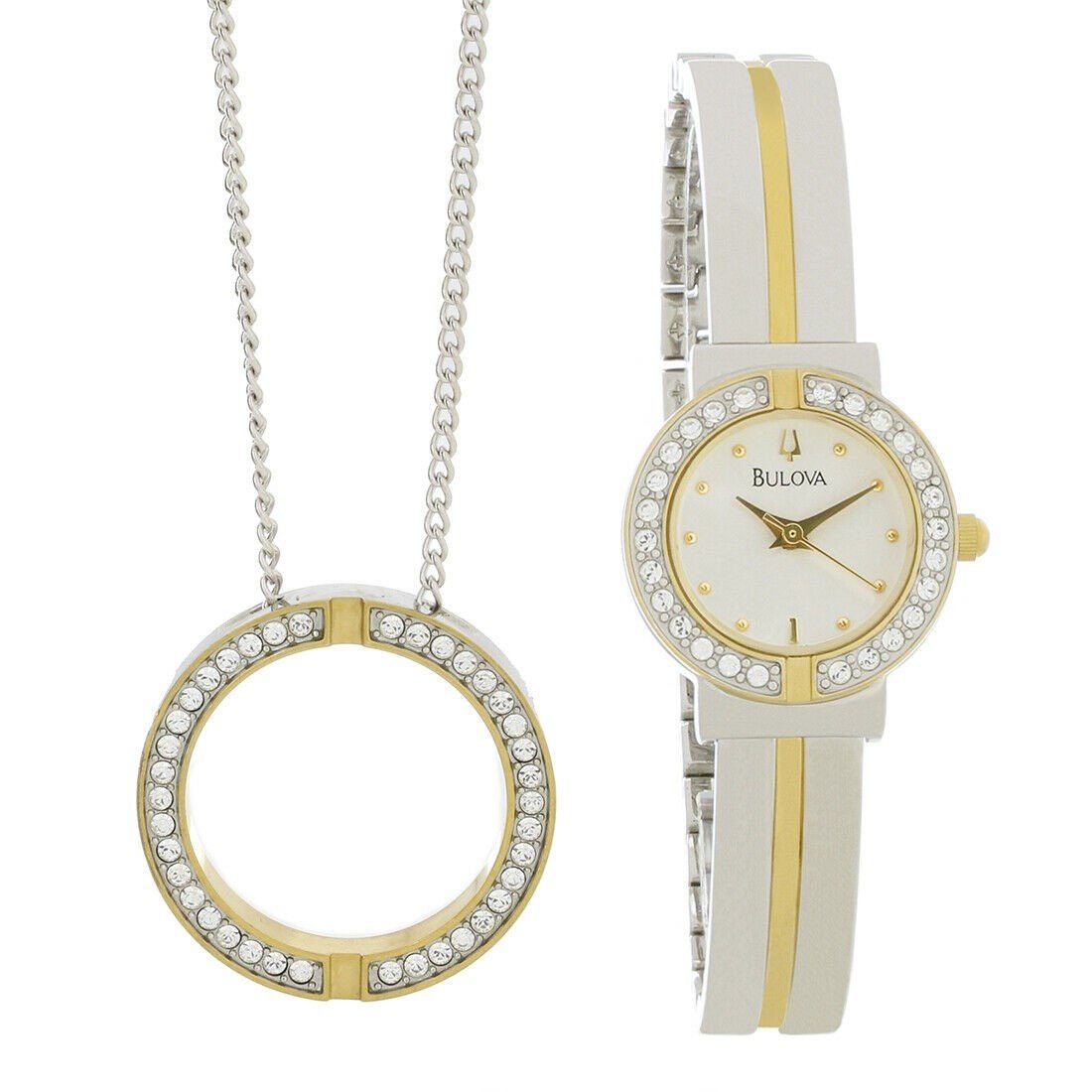 Bulova Women's 98X000 Crystal Two-Tone Stainless Steel Watch