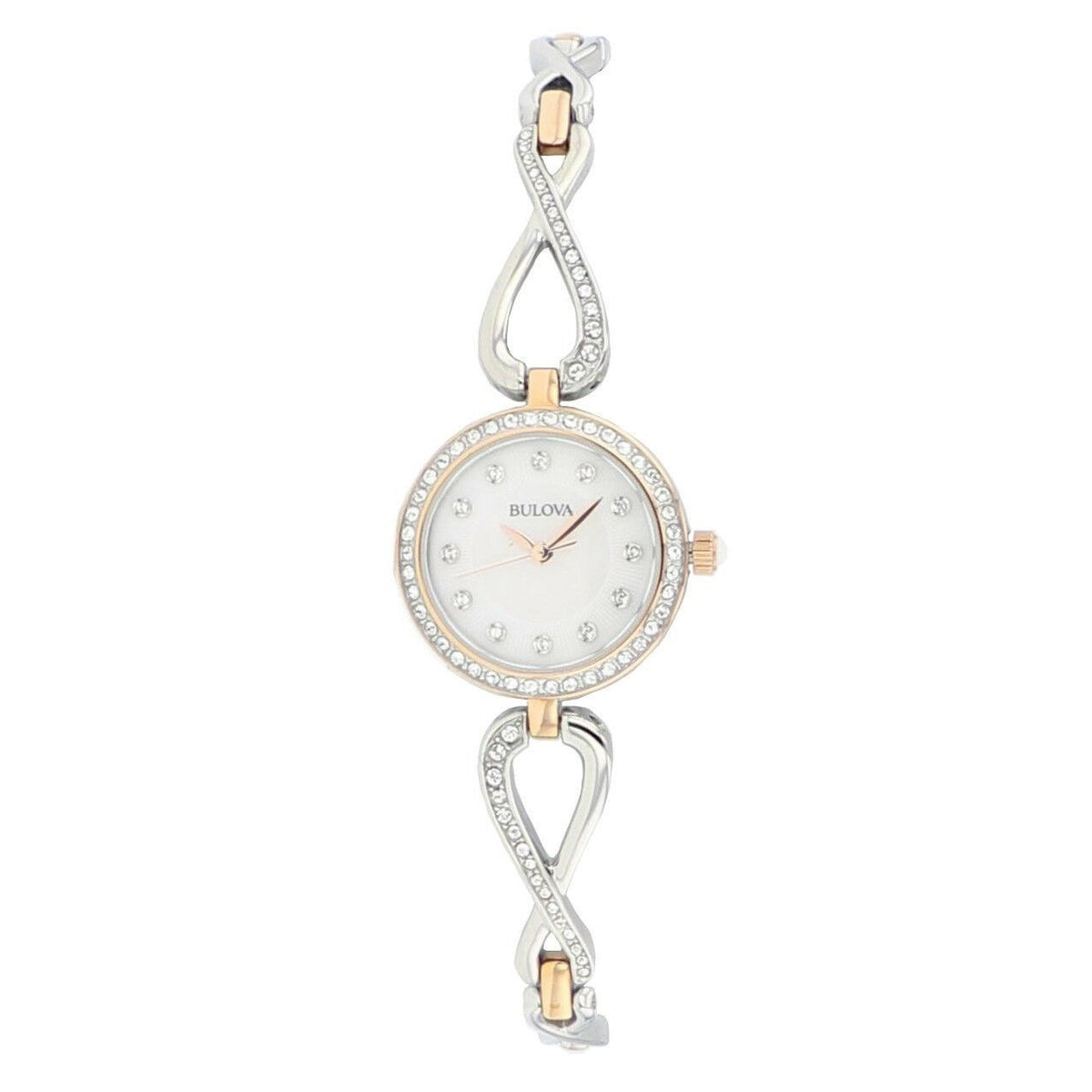 Bulova Women's 98X108 Crystal Two-Tone Stainless Steel with Sets of Crystal Watch