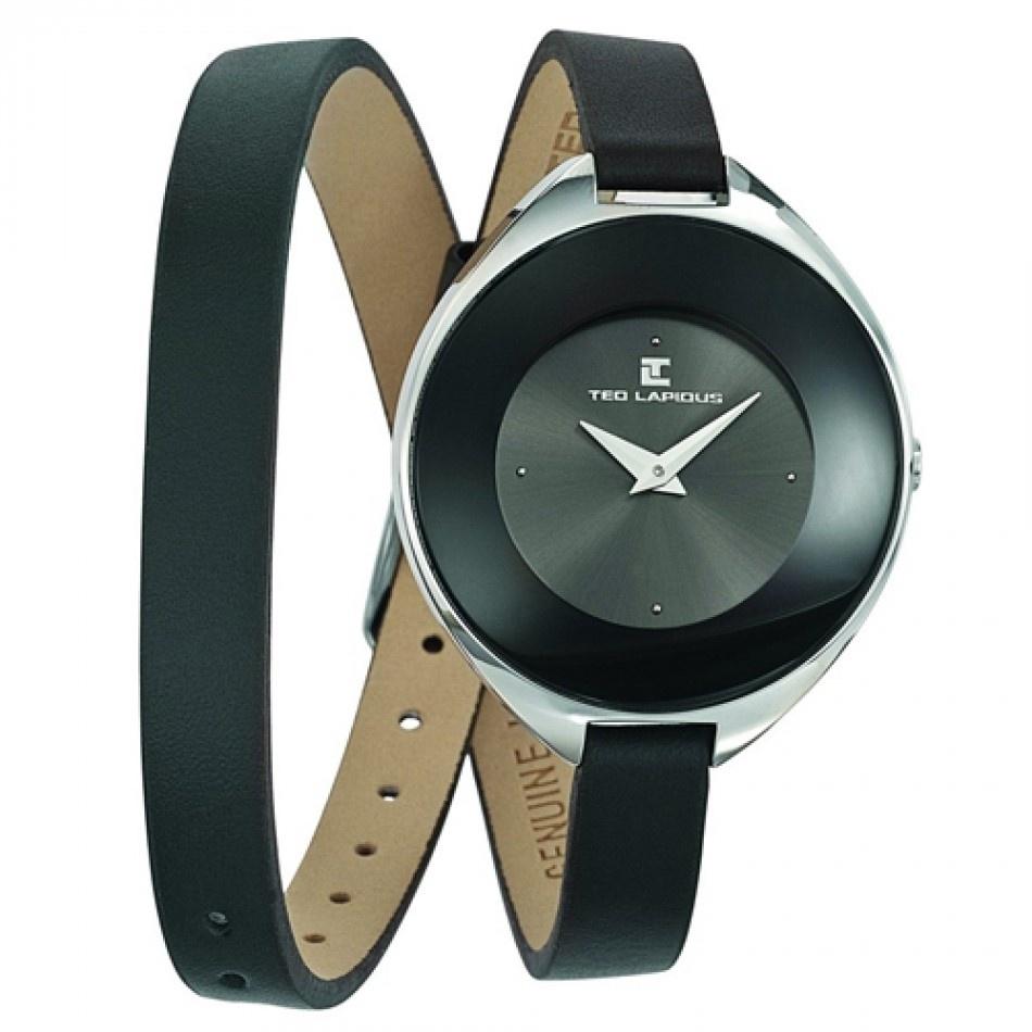 Ted Lapidus Women's A0549RNNN Classic Black Leather Watch
