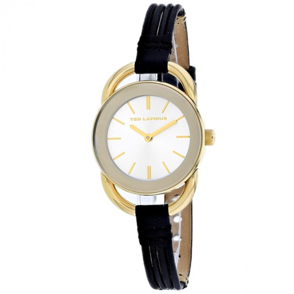 Ted Lapidus Women's A0681PBINN Classic Black Leather Watch