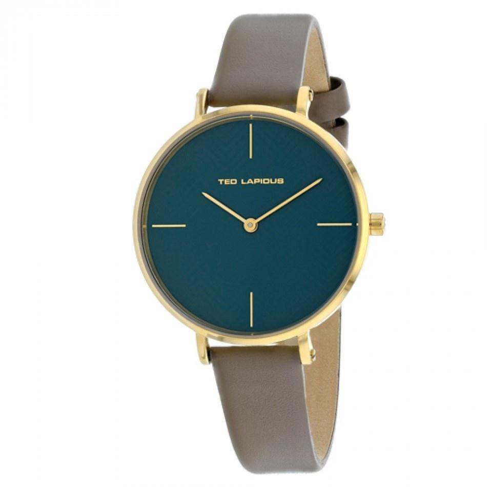 Ted Lapidus Women's A0705PVFIP Classic Grey Leather Watch