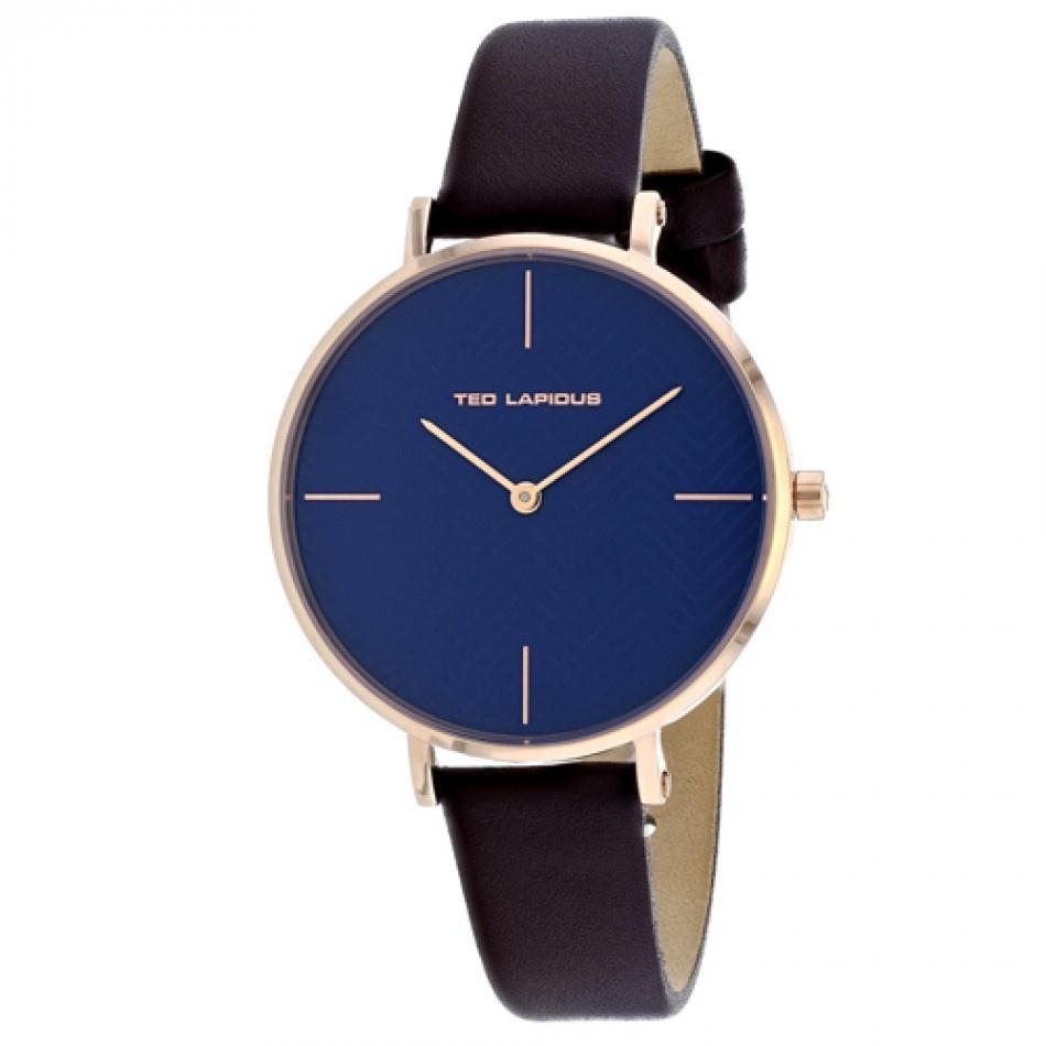 Ted Lapidus Women's A0705UDFIM Classic Brown Leather Watch