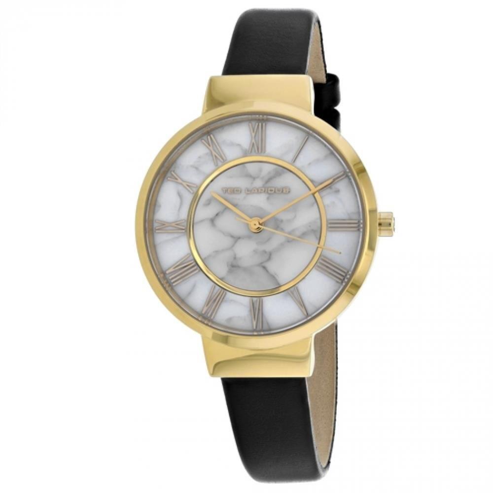 Ted Lapidus Women's A0713PARN Classic Black Leather Watch