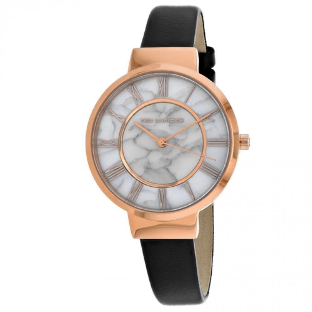 Ted Lapidus Women's A0713UARN Classic Black Leather Watch
