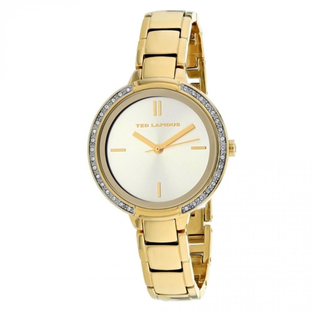 Ted Lapidus Women&#39;s A0730PTIX Classic Gold-Tone Stainless Steel Watch