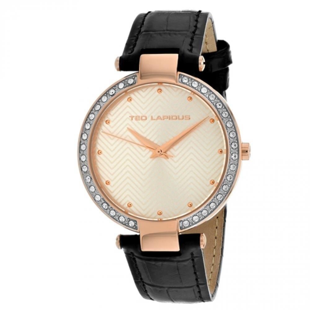 Ted Lapidus Women's A0732URPN Classic Black Leather Watch