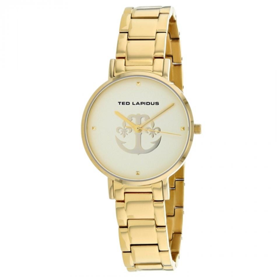 Ted Lapidus Women's A0742PTPX Classic Gold-Tone Stainless Steel Watch