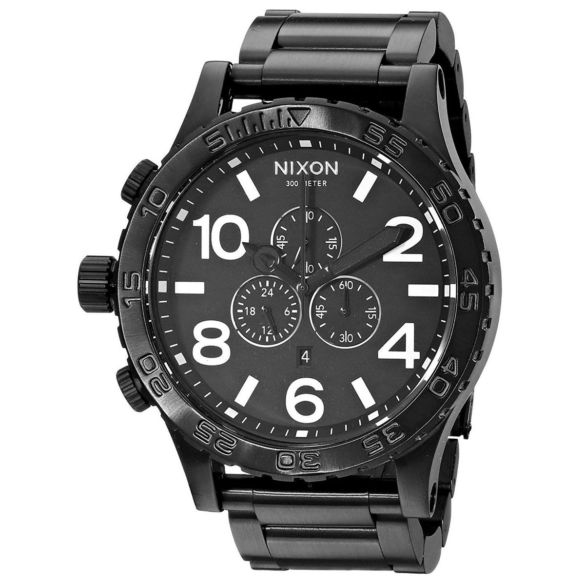 Nixon Men&#39;s A083-001 51-30 Chronograph Black Stainless Steel Watch