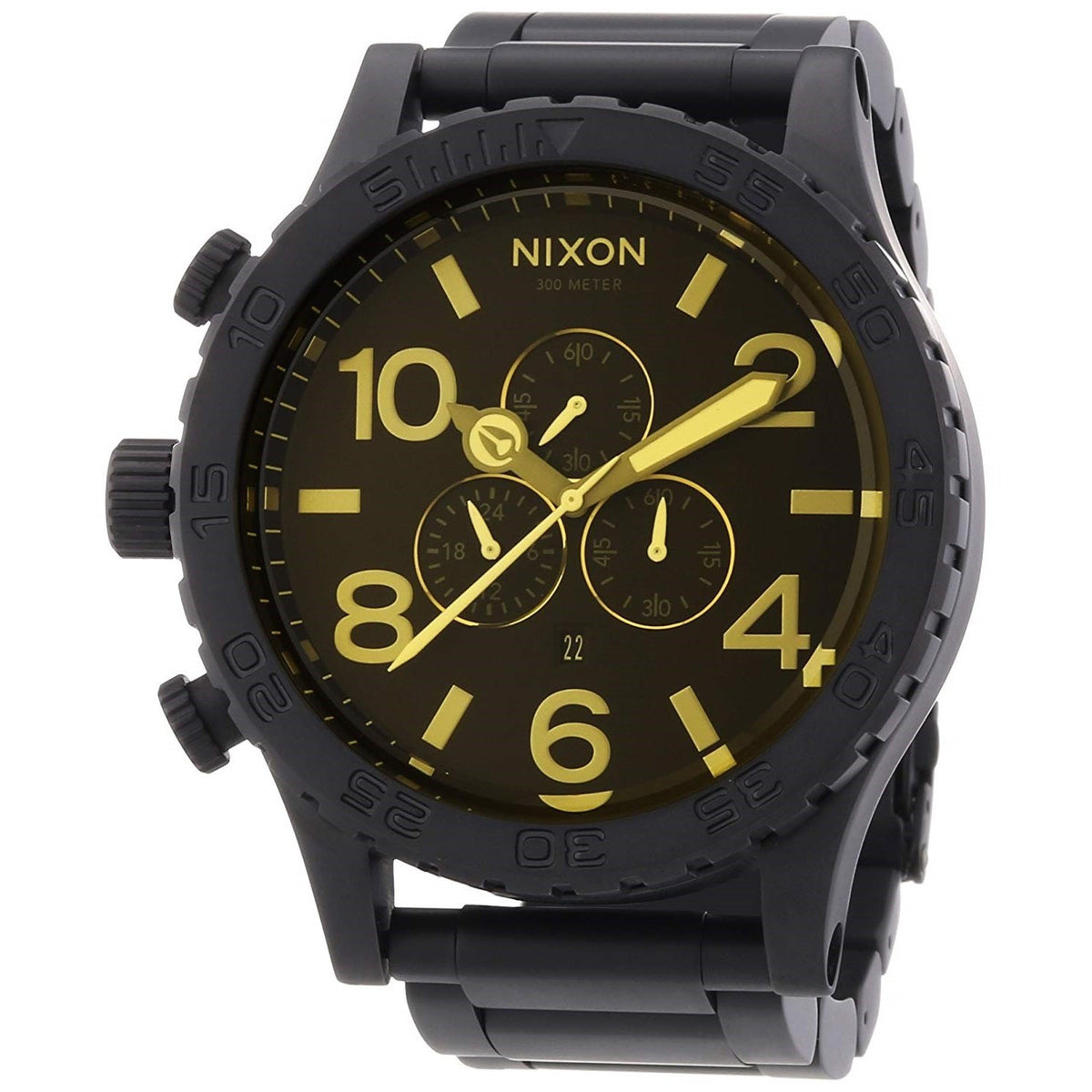 Nixon Men&#39;s A083-1354 51-30 Chrono Chronograph Black Stainless Steel Watch