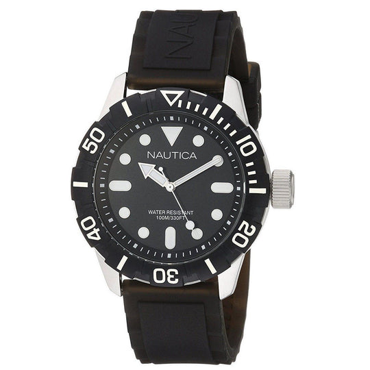 Nautica Men's A09600G NSR Black Silicone Watch