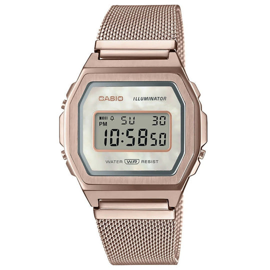 Casio Men's A1000MCG-9VT Vintage Rose Gold-Tone Stainless Steel Watch