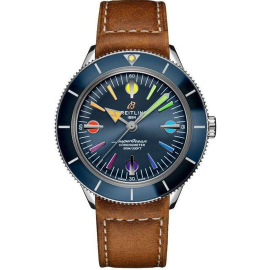 Breitling Men's A103702A1C1X1 Superocean Heritage Brown Leather Watch