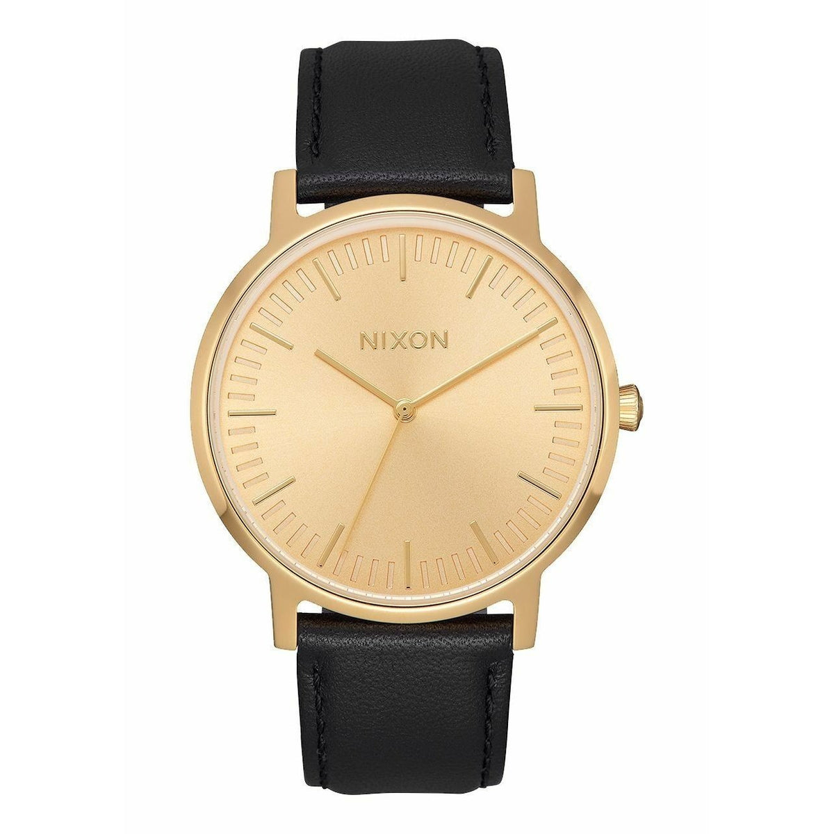 Nixon Men's A1058-510 Porter Black Leather Watch
