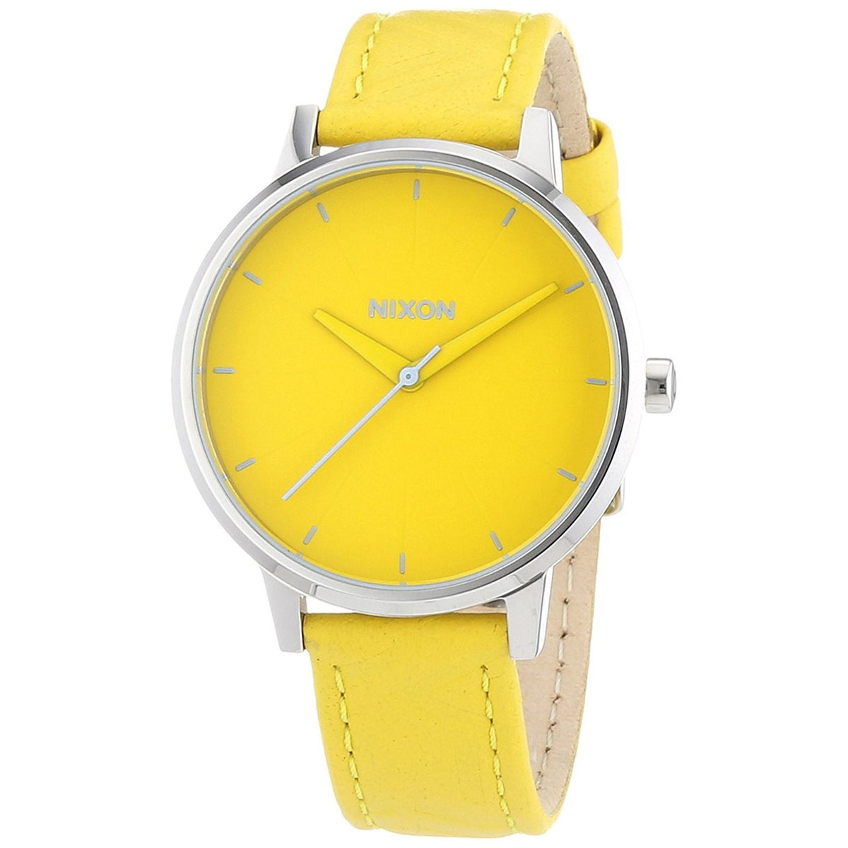 Nixon Women&#39;s A108-1806 The Kensington Yellow Leather Watch