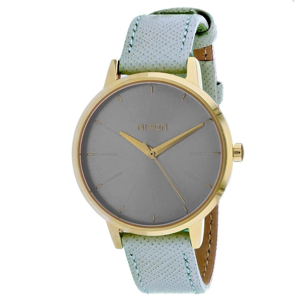 Nixon Women&#39;s A108-2814 Kensington Green Leather Watch