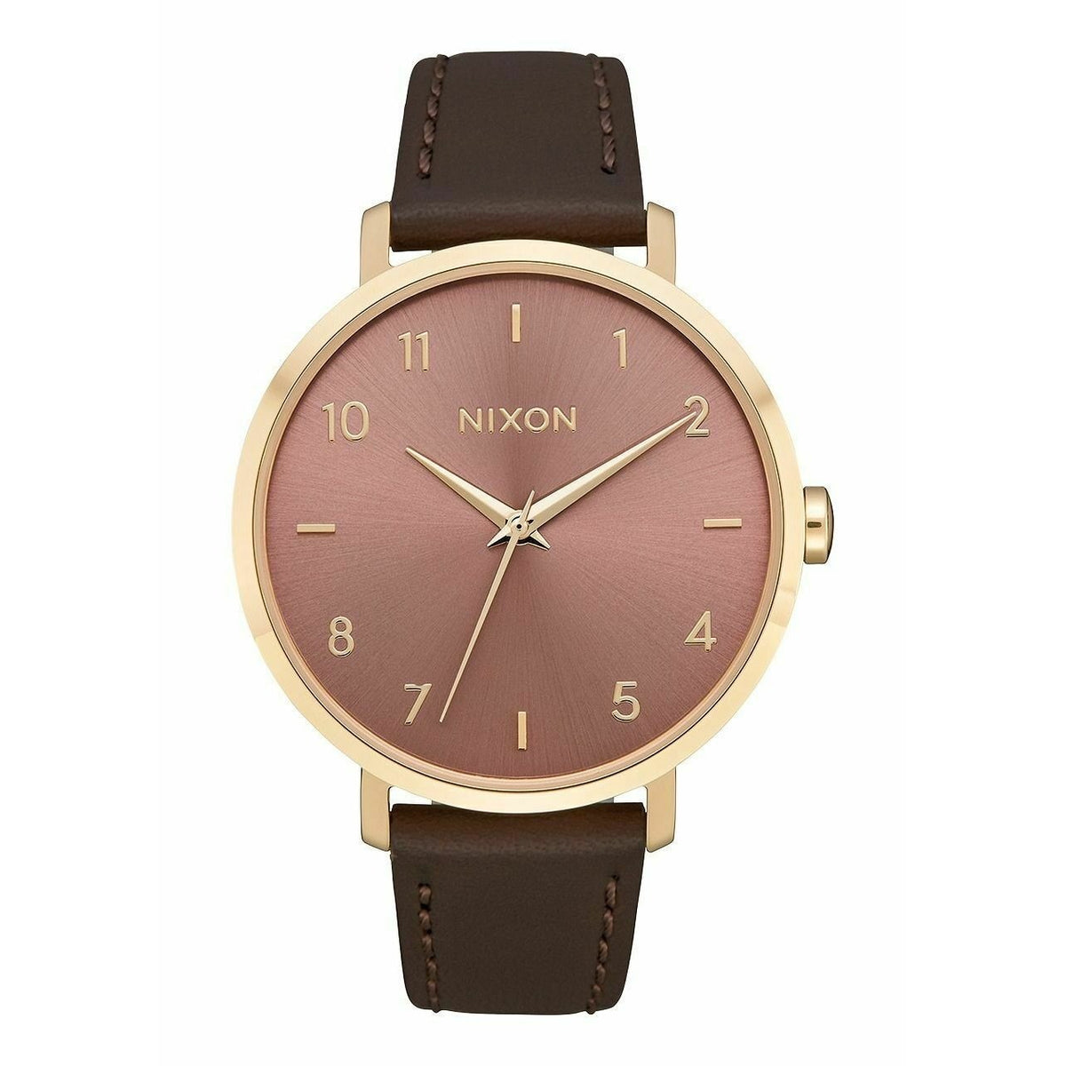 Nixon Women&#39;s A1091-3006 Arrow Brown Leather Watch