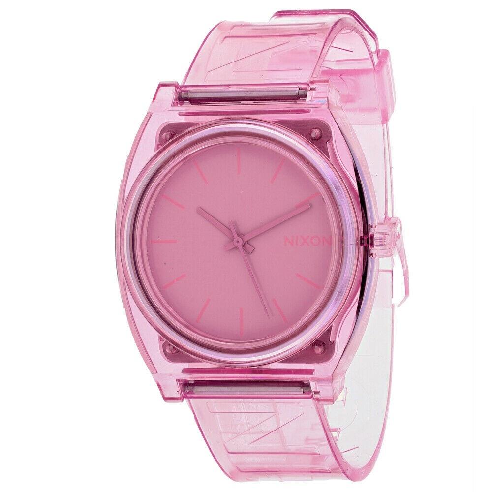 Nixon Women&#39;s A119-3146 Time Teller Pink Silicone Watch