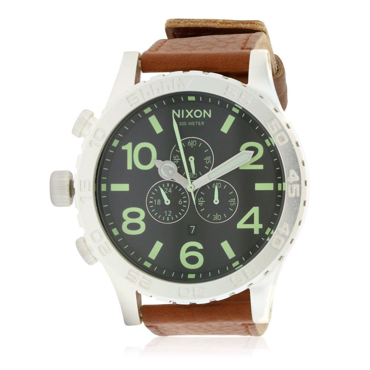 Nixon Men&#39;s A124-1037 51-30 Chrono Chronograph Brown Leather Watch