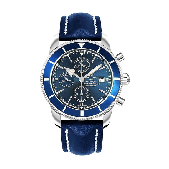 Breitling Men's A1331216-C963-101X Superocean Heritage II Chronograph Blue Leather Watch