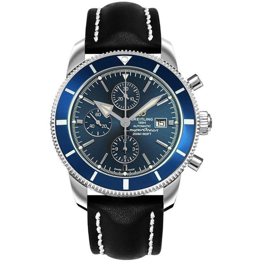 Breitling Men's A1331216-C963-441X Superocean Heritage II Chronograph Black Leather Watch