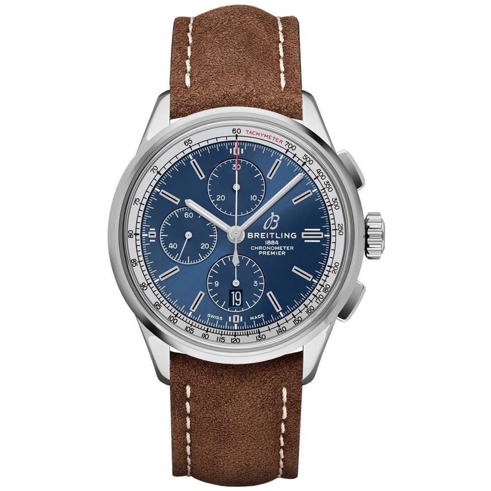 Breitling Men's A1331535-CA19-499X Premier  Chronograph Brown Leather Watch