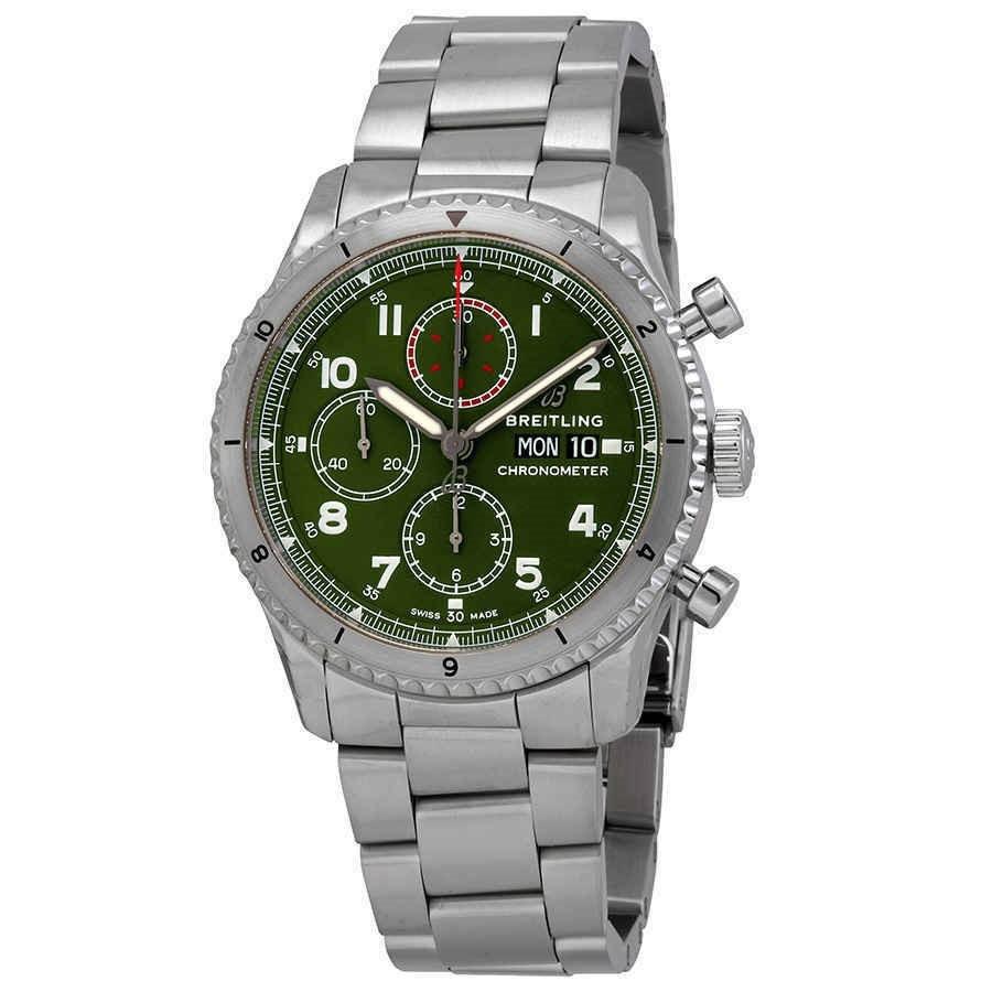 Breitling Men's A133161A-L539-189A Aviator 8 Chronograph Stainless Steel Watch