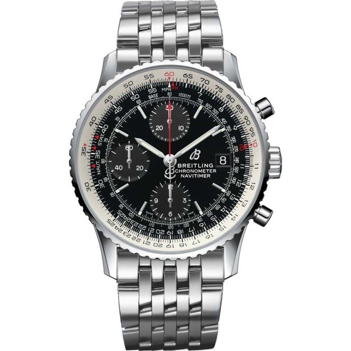 Breitling Men&#39;s A1332412-BG74-451A Navitimer 1 Chronograph Stainless Steel Watch
