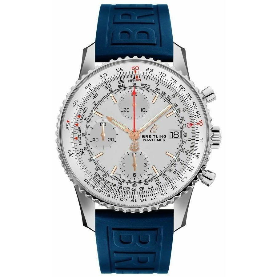 Breitling Men&#39;s A1332412-G834-158S Navitimer  Chronograph Blue Rubber Diver Pro III Watch