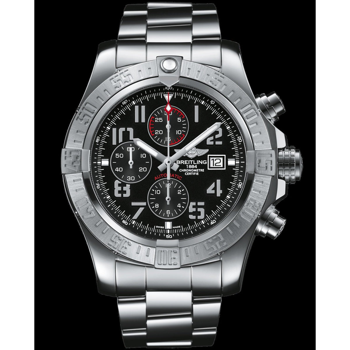 Breitling Men&#39;s A1337111-BC28-168A Super Avenger II Chronograph Stainless Steel Watch