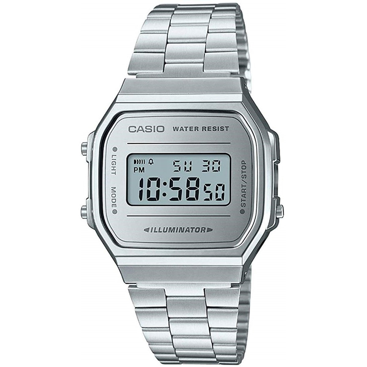 Casio Men's A168WEM-7 Vintage  Stainless Steel Watch