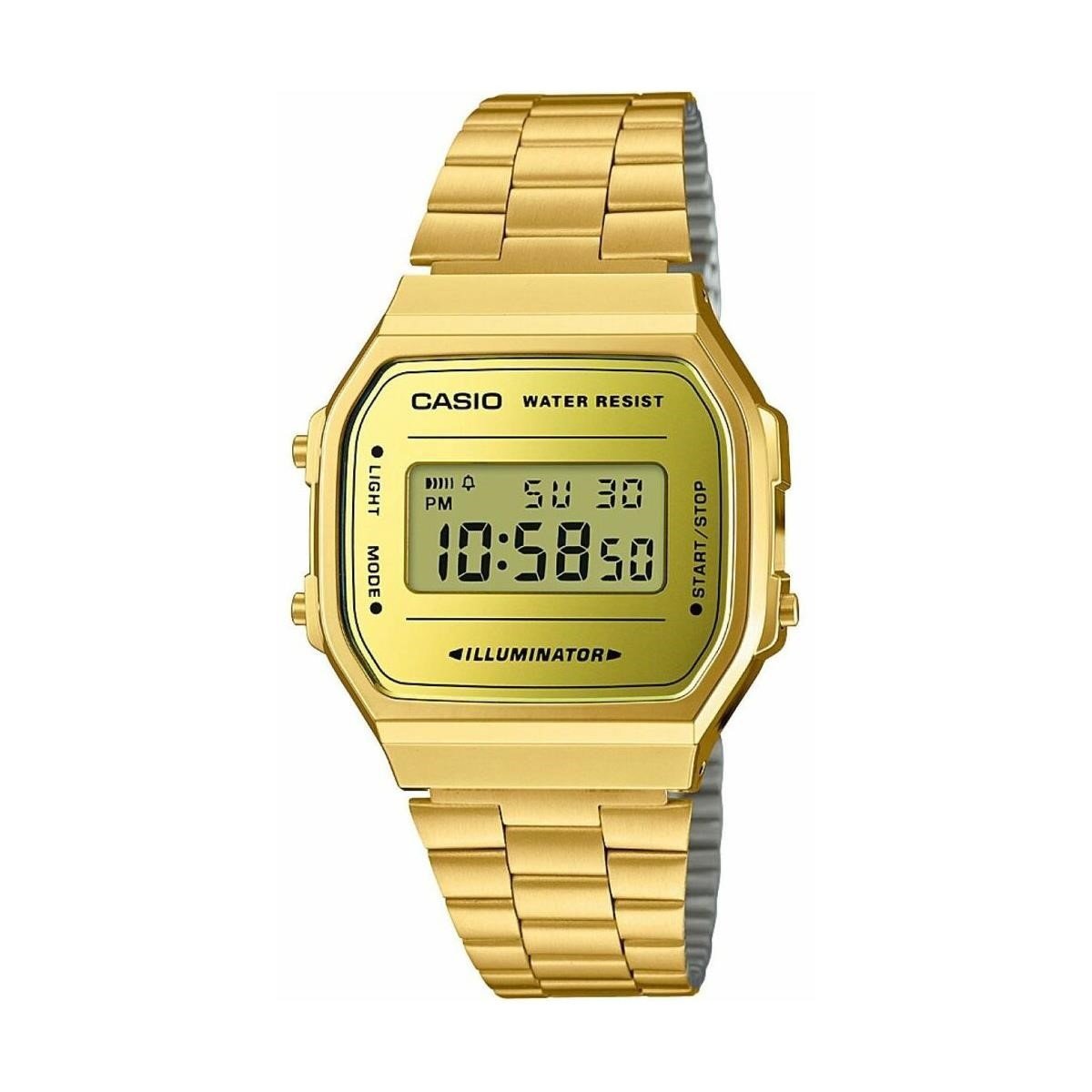 Casio Unisex A168WG-9B Vintage Two-Tone Rubber and Stainless Steel Watch