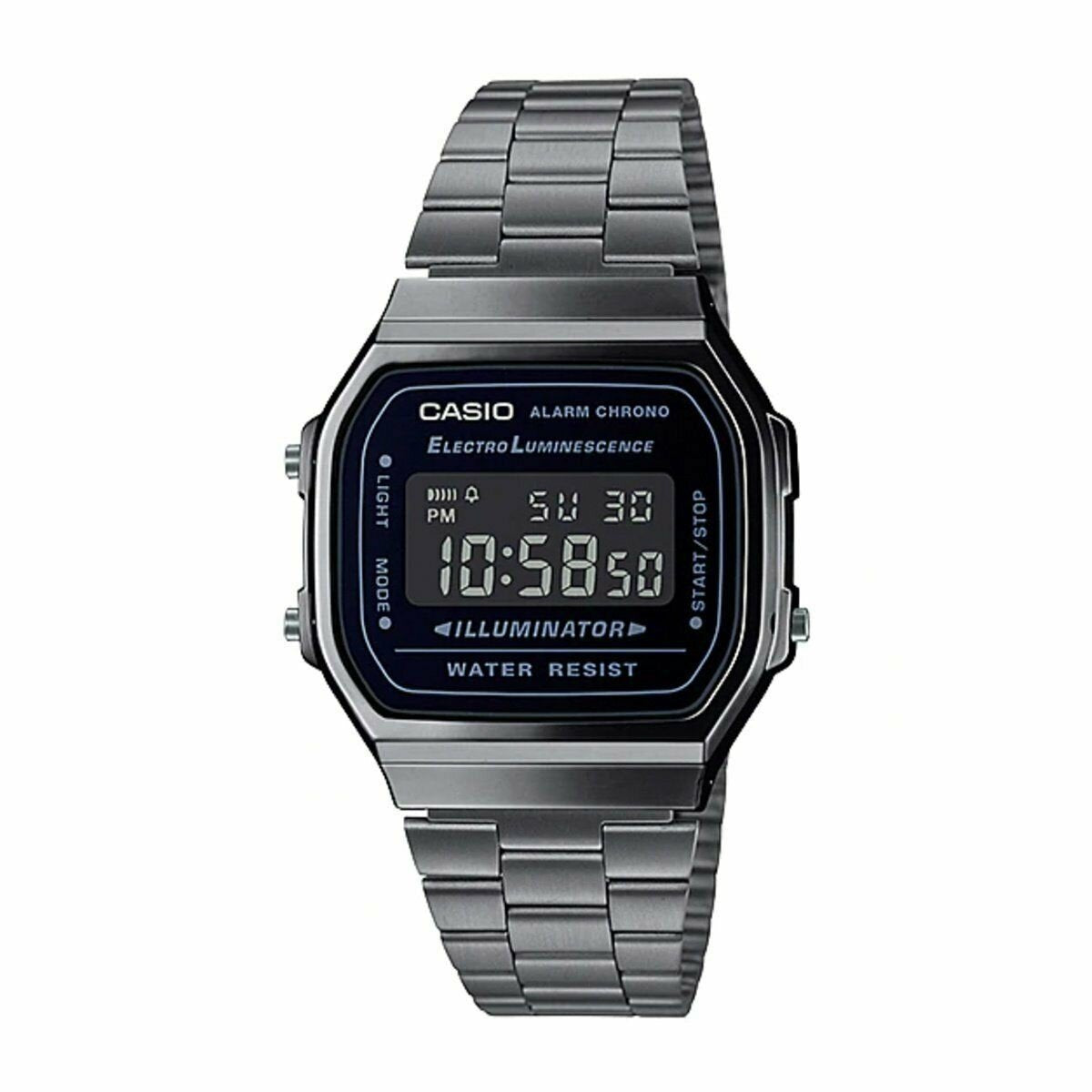 Casio Men&#39;s A168WGG-1B Vintage Youth Grey Stainless Steel Watch